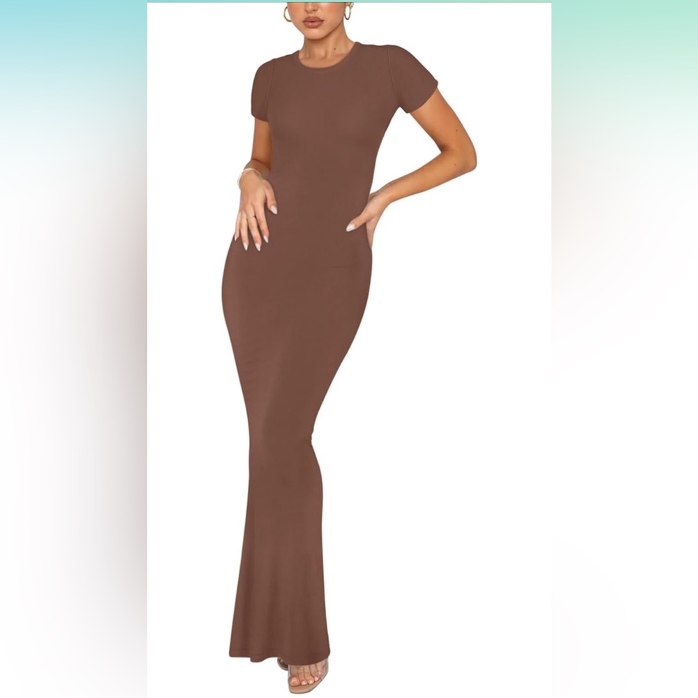 NWT Buttery Soft Ribbed Bodycon Maxi dress